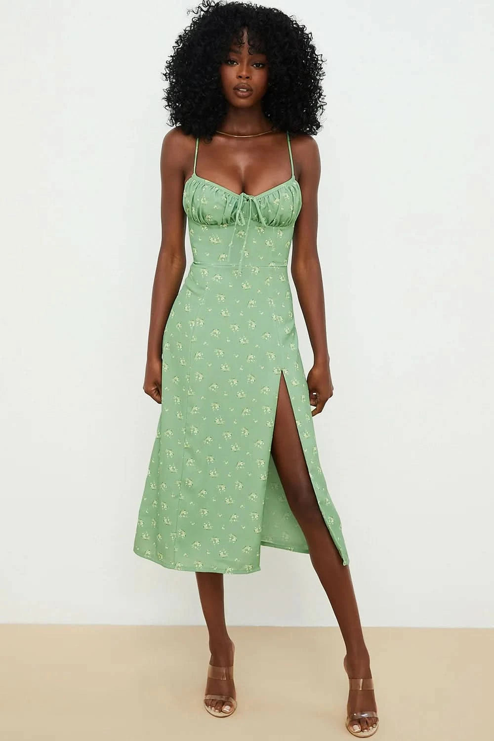 Women Elegant Floral Beach Vacation Bodycon Streetwear Long Dress 2024 Summer Clothes Wholesale Items For Business - M & M Global