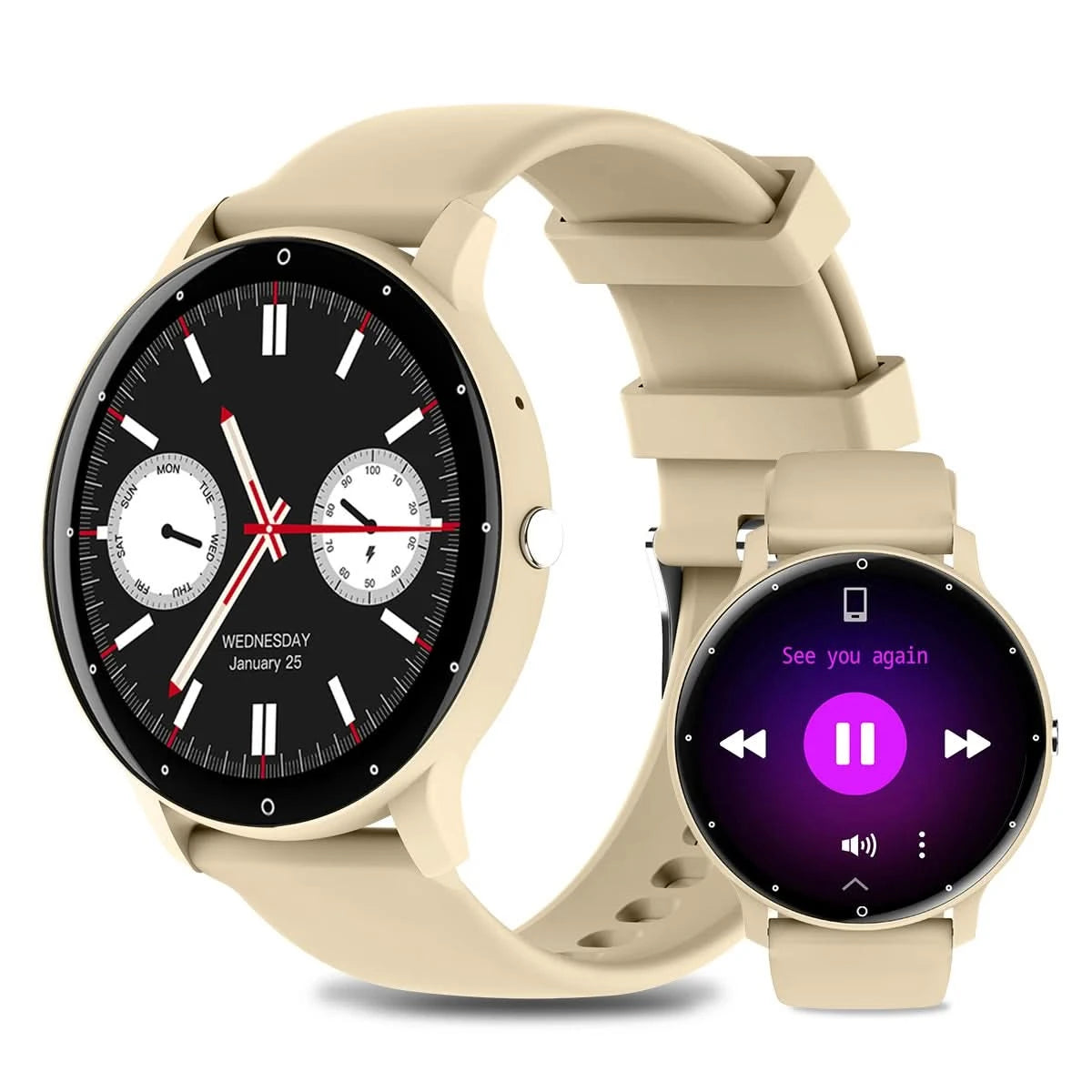 Smart watch with full touch screen, call, message reminder and other functions, compatible with iPhone/Android phones