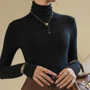 Autumn New Turtleneck basic Knitted Pullovers High-End Sense Temperament Long Sleeve Sweaters Fashion Slim Fit Bottoming Tops