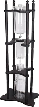 Cold Brew Maker Tower Iced Coffee Maker 2500ml Vertical Japanese Style Glass Container and Wood Stand 25 Cups With Slow Drip Tec - M & M Global