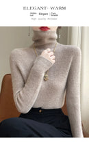 Autumn And Winter Knitted Pullover High-Neck Sweater, High-Elasticity, Fashionable And Comfortable Long-Sleeved Women's TopRY128