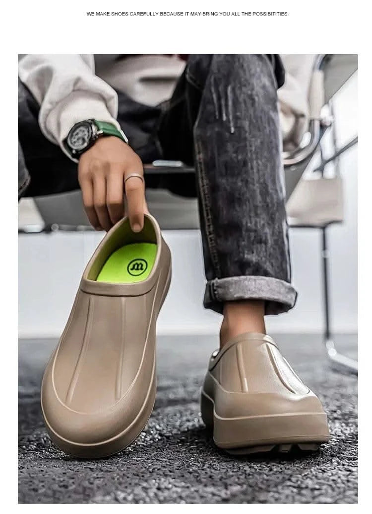 A Pair of Men's Wear-Resistant Men's Casual Shoes, Non-Slip, Wear-Resistant, Waterproof Work Shoes, Casual Sports Shoes for Men - M & M Global