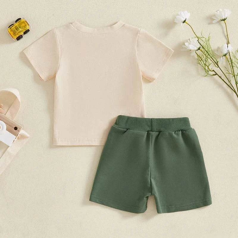 Cute Baby Girl Dress Set Floral Print Sleeveless Top and Ruffled Shorts 2 Piece Summer Outfit with Bow Headband - M & M Global