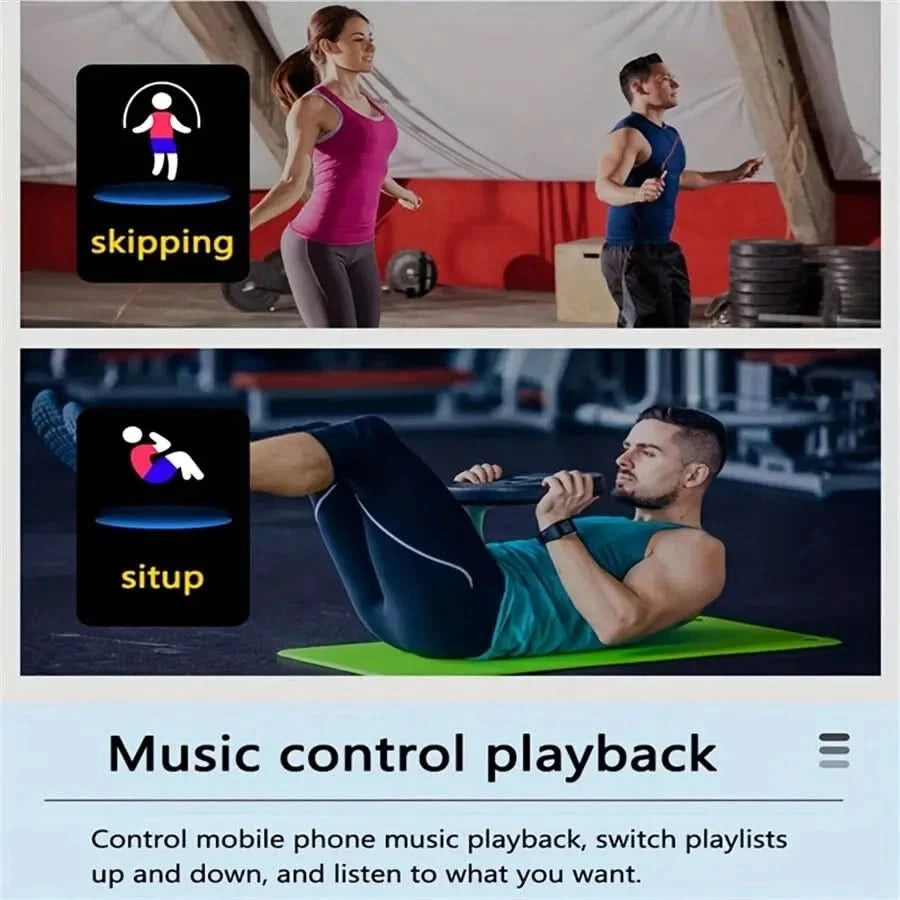 Multifunction Smart Watch For Men Women Kids Message Remind Music Control Sport Step Calories D13 Smartwatch Alarm Clock 116Plus - M & M Global