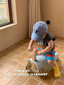 2025 Summer Baby Clothing Set Infant Boys Girls Cute Hamburg Print Sleeveless T-shirt and Stripe Shorts 2Pcs Suit Toddler Outfit - M & M Global