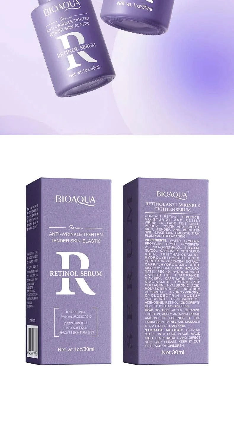 BIOAQUA Vitamin C Retinol Hyaluronic Acid Serum Moisturizing Brightening Hydrating Firming Facial Essence Beauty Face Skin Care - M & M Global