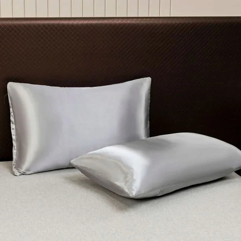 Solid Color Satin Duvet Cover Set,Quilt Cover and Pillowcases,Luxurious Bedding Ensemble with Rich Sheen,Easy Care,Wrinkle-Free - M & M Global