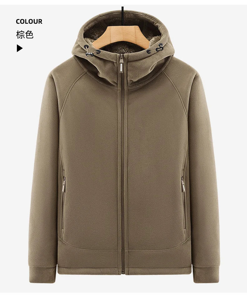 Men's Warm Jacket, Sports Hooded Sweatshirt, Oligon Fabric Coat, High-quality Design, Warm Coat with Fashionable Hood 2025 New