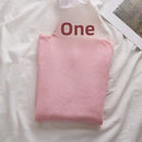 Korean High Collar Knitted Long Sleeve Base Shirt Pure Color Slimming Versatile Underwear Elegant Inner Long Top Women's Fashion