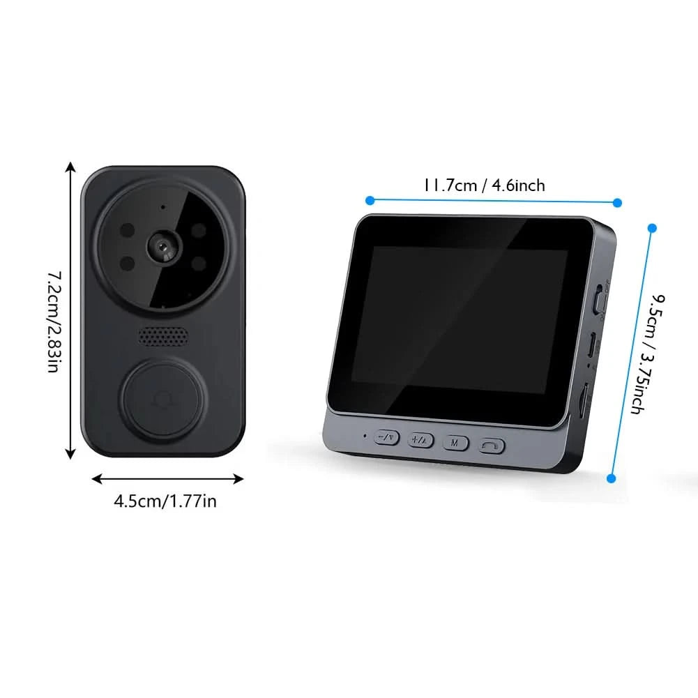 Wireless wireless smart video doorbell,Wireless intercom,Real-time notification,Two-way HD camera,Night vision monitor HD camera