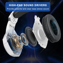 Wired Gaming Headset with Noise Cancelling Mic Compatible With PC PS4 PS5 Xbox Surround Sound RGB Light Over Ear Design