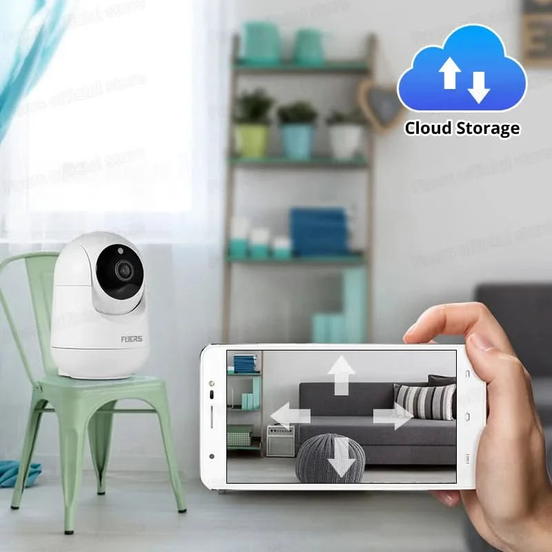 Fuers 5MP WiFi Camera Tuya Smart Home Indoor Wireless IP Surveillance Camera AI Detect Automatic Tracking Security Baby Monitor - M & M Global