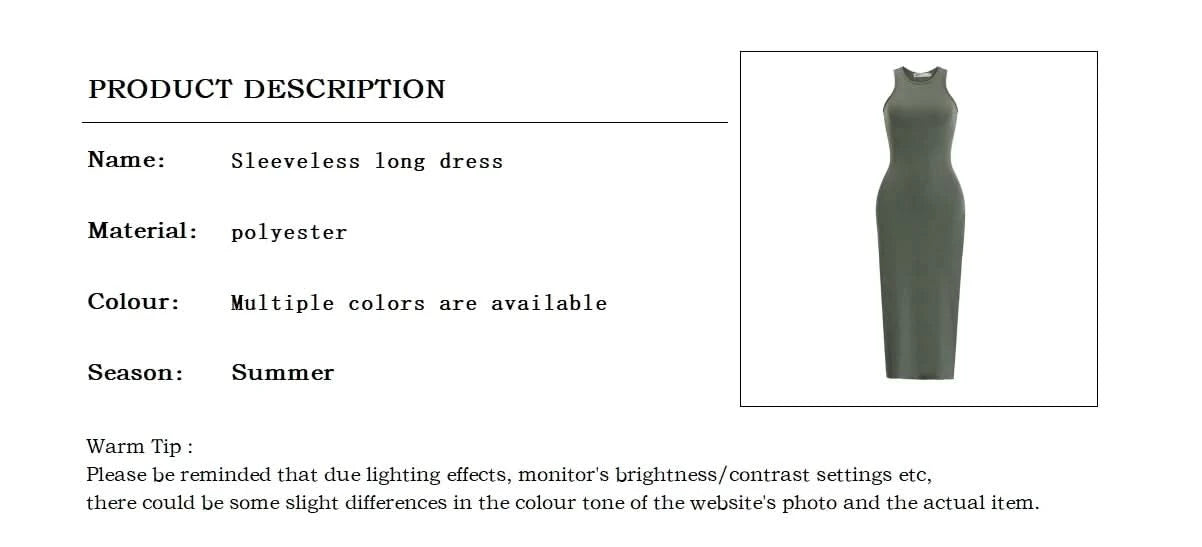 Summer Sexy Bodycon Long Dress Womens Y2k Clothes Sleeveless Sundress Evening Backless Dresses for Women Aesthetic 2024 - M & M Global