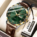 POEDAGAR Top Luxury Watch For Men Military Waterproof Luminous Date Week Man Wristwatch Leather Men's Quartz Watches Sport Reloj - M & M Global