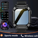 Smartwatch with full touch screen, sports watch can answer and make calls, with message reminders, customizable dial wallpaper a