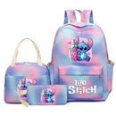 3Pcs Lilo Stitch Colorful Backpack Set With Tote and Pouch Large Capacity Lightweight And Breathable Outdoor Knapsack - M & M Global