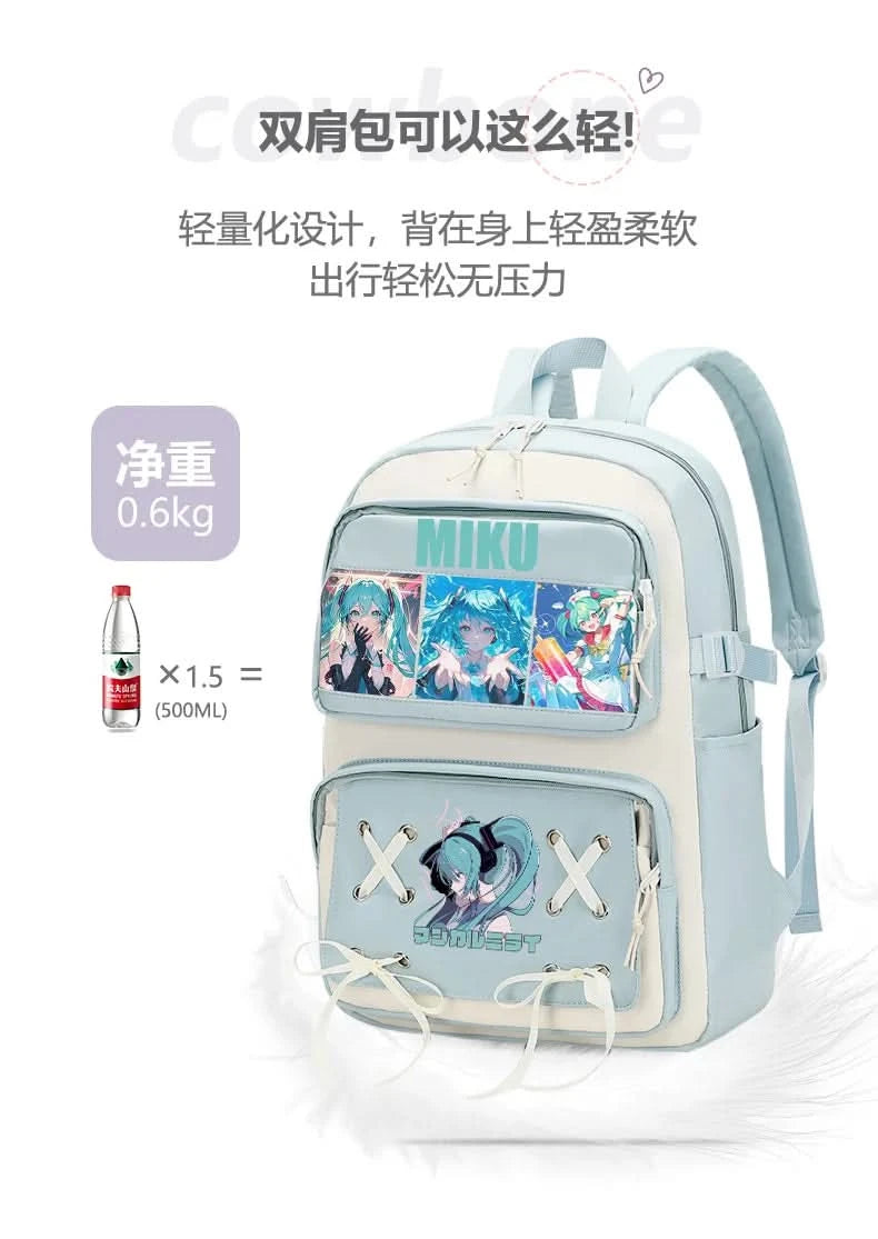 Miku Future School Backpack for Girls 2025 New Fashion Print Youth Pain Bag Large Capacity Backpack for School - M & M Global