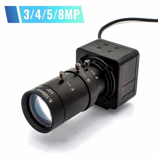 WGWK 4K Mini Type IP Camera 5-100mm Varifocal Lens Onvif P2P CCTV System Video For POE NVR System Indoor Home Surveillance cam - M & M Global