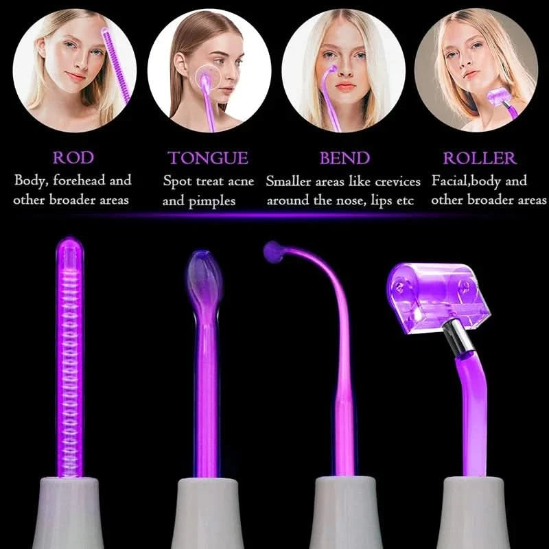 Portable High Frequency Facial Machine Skin Therapy Acne Spot Wrinkles Remover Beauty Facial Care Acne Spot Wrinkles Remover - M & M Global