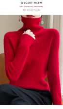 Autumn And Winter Knitted Pullover High-Neck Sweater, High-Elasticity, Fashionable And Comfortable Long-Sleeved Women's TopRY128