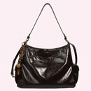 Women Casual Underarm Bag with Pendant Retro Crossbody Bag PU Leather Trendy Tote Bag Travel Shopping Work Date Bag - M & M Global