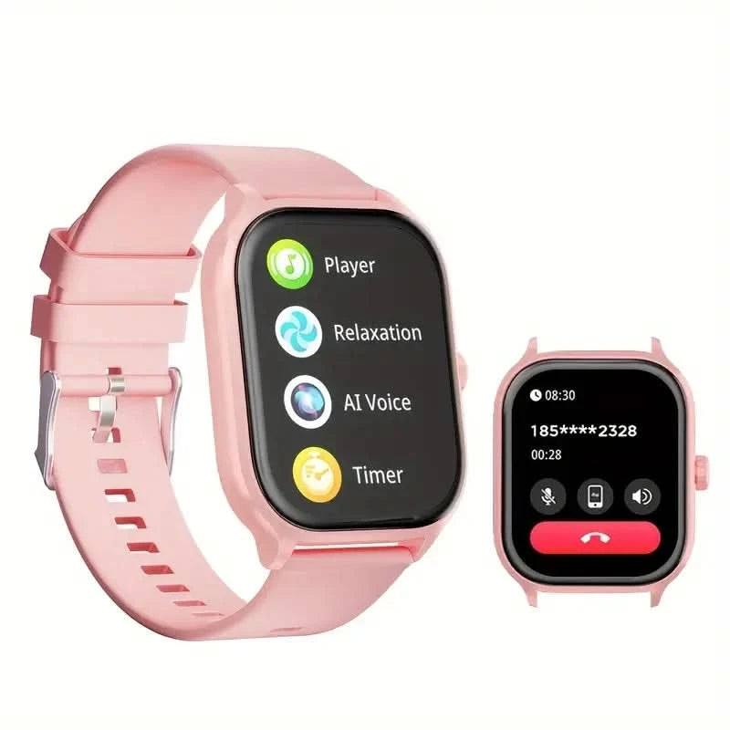 Smart watch with full touch screen, call, message reminder and other functions, compatible with iPhone/Android phones