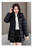 2024 New Winter Hooded Jacket Women Korean Parkas Loose Down Cotton Coats Overcoat Female Casual Thick Warm Windproof Outerwear