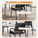 JHK Pu Leather Office Waiting Room Guest Chair Metal Frame Sponge Cushion Conference Room Lobby Table Chairs For Furniture