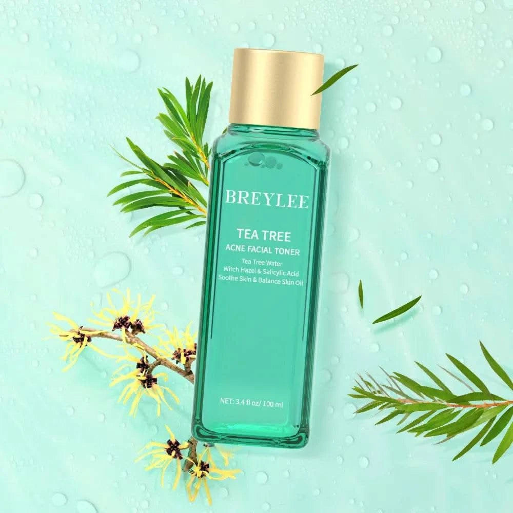 BREYLEE Acne Treatment Set 4pcs Facial Cleanser Toner Serum Cream Skin care - M & M Global
