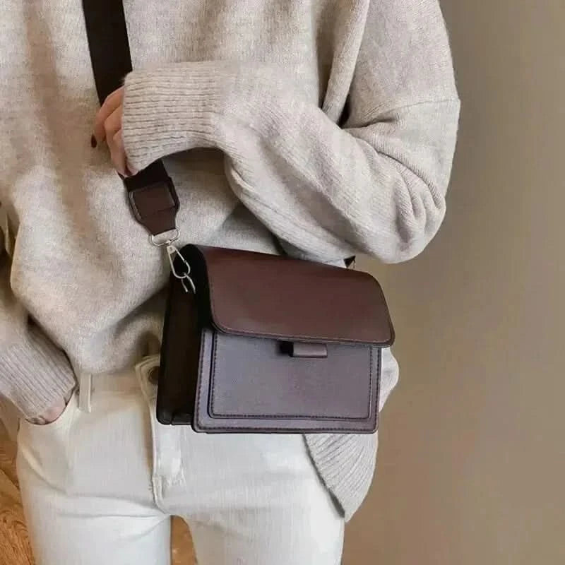 Women's versatile retro handle handbag, crossbody bag, single shoulder flip bag - M & M Global