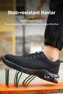 Fashionable breathable soft sole air cushion anti-smash and anti-puncture work shoes