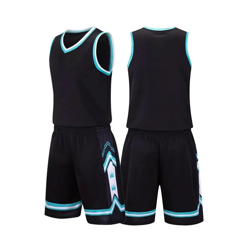 Kid Basketball Jersey Quick-drying Training Uniform Shirts Children Sportswear Kit Boys and Girls Tracksuit Sport Suit Clothes - M & M Global