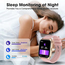AI Voice Assistant Smart Watch for Men Women, 1.96'' HD Screen Activity Trackers with 100+Sports/ Sleep/ Heart Rate Monitor - M & M Global