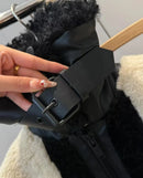 Original high-quality 2026 new women's jacket top patchwork faux fur effect coat