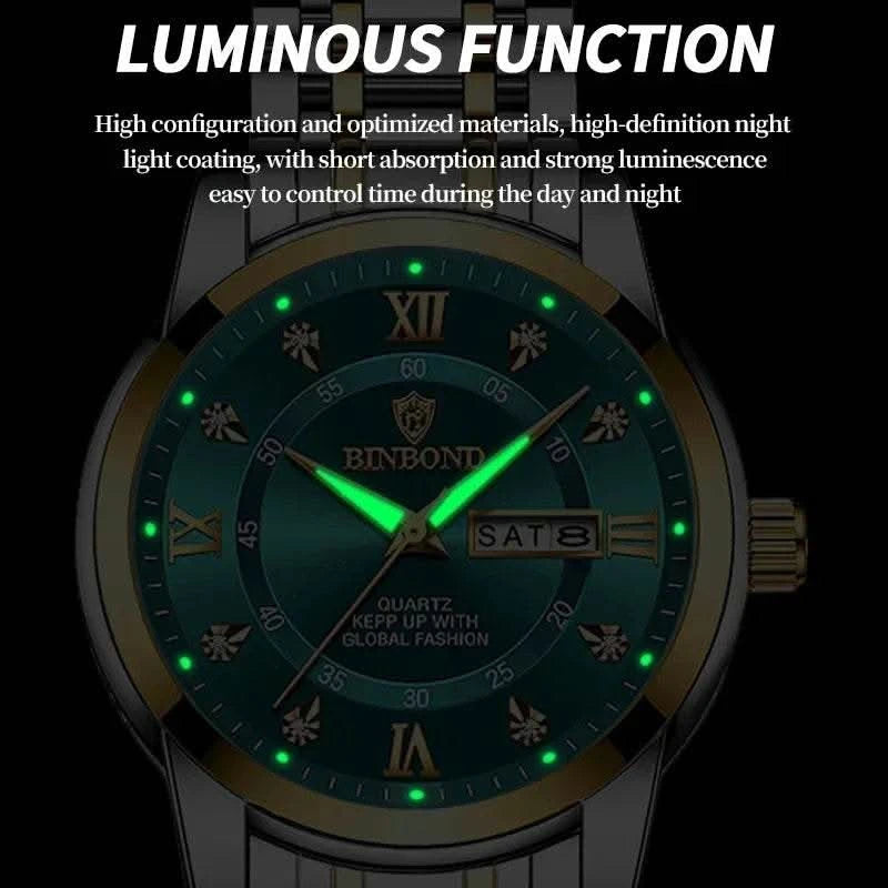 Casual Business Movement Fashion Quartz Wristwatches Gold Diamond Clock Men Luxury Watch Automatic Watches Mens Gifts Relojes - M & M Global