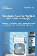Portable 3 in 1 Mini AC Air Cooler Fan Humidifier with LED Light for Home Office Bedroom Camping Cooling - M & M Global