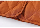 Solid Color Plus Size Seam Cotton Jacket Autumn Winter Classic 2025 Women's Clothing Zipper Sportswear Warm Long Sleeved Warm
