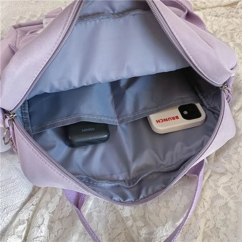 Japanese high-capacity single-shouldered slouch bag for schoolgirls, carry-on canvas messenger bag, Japan and South Korea - M & M Global