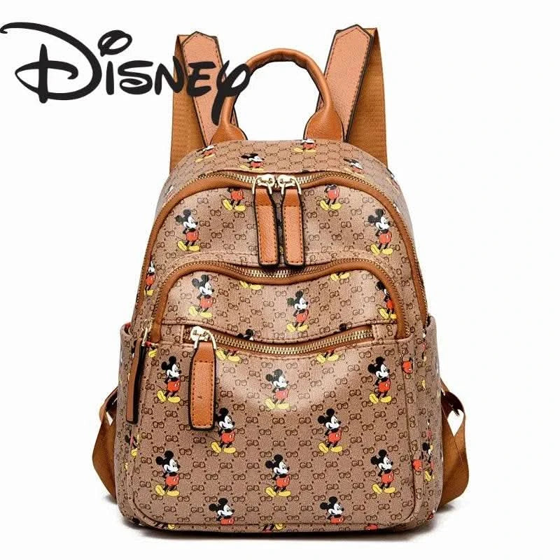 Disney Ladies Backpack Trendy Women's Tote 2025 Mickey Multifunctional Fashion Knapsack Joker Large Capacity Travel Backpack New - M & M Global