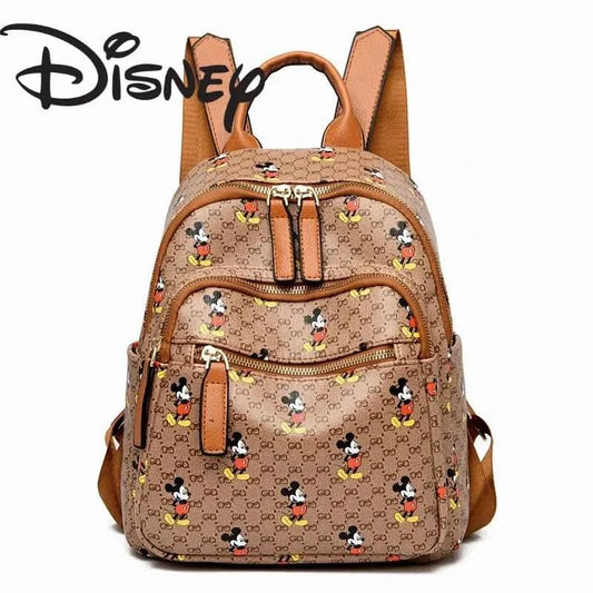 Disney Ladies Backpack Trendy Women's Tote 2025 Mickey Multifunctional Fashion Knapsack Joker Large Capacity Travel Backpack New - M & M Global