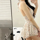 Women Hanging Neck Sweet Cute Swimwear Sexy One-piec Beach Wear Swim Suit Beach Dress Swimsuit High Waist Bathing Suit For Girls - M & M Global