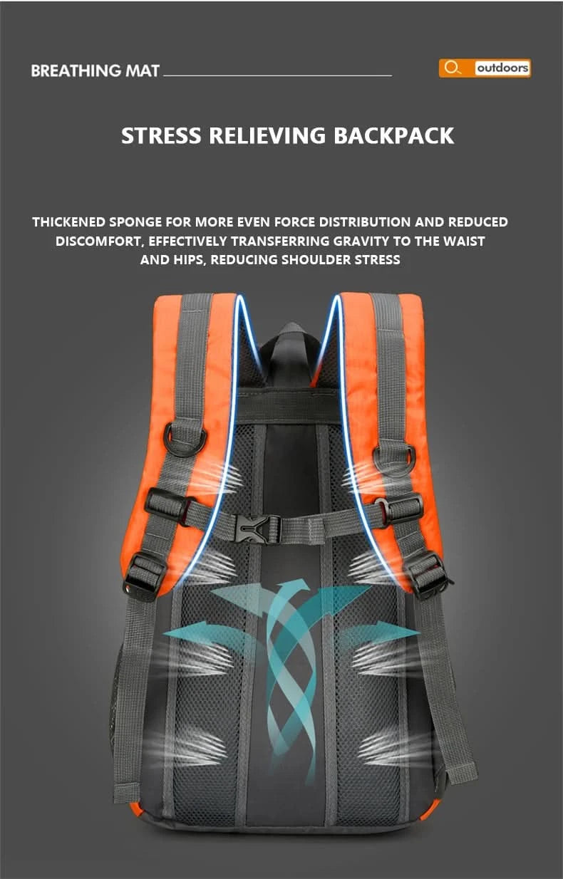 Waterproof hiking backpack, lightweight outdoor hiking bag, high-quality large capacity travel bag for hiking - M & M Global