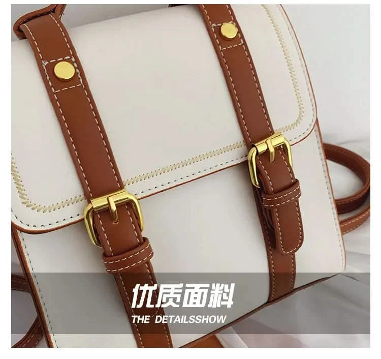 Vintage women messenger bags pu leather female shoulder bag small ladies Totes 2024 new Multifunction schoolbag bagpack handbag - M & M Global