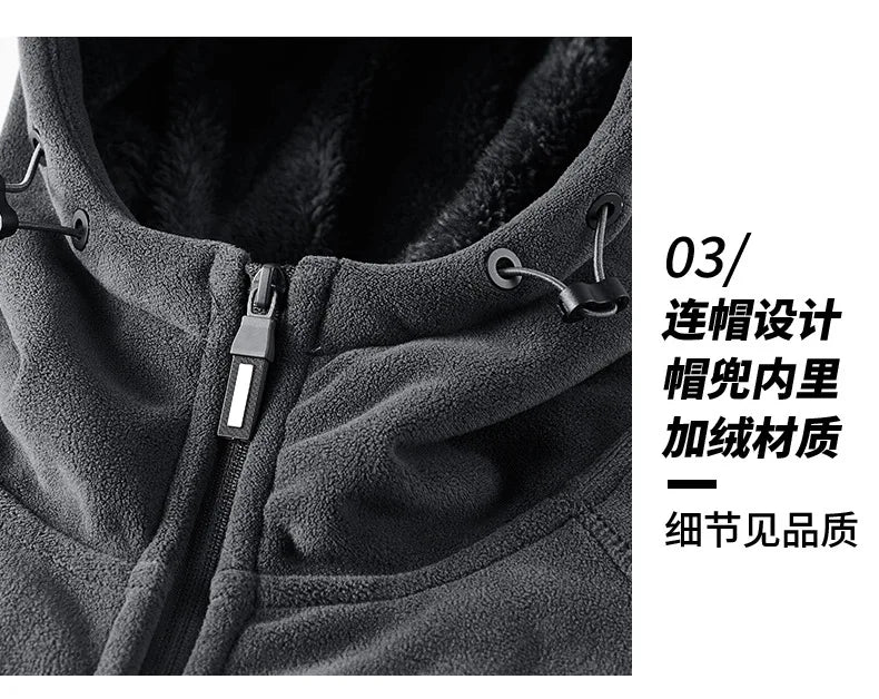 Men's Warm Jacket, Sports Hooded Sweatshirt, Oligon Fabric Coat, High-quality Design, Warm Coat with Fashionable Hood 2025 New