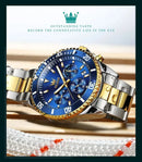 OLEVS Watches For Men Classic with Date Dress Luxury Big Face Waterproof Luminous Men's Wrist Watch Stainless Steel Men Watch - M & M Global