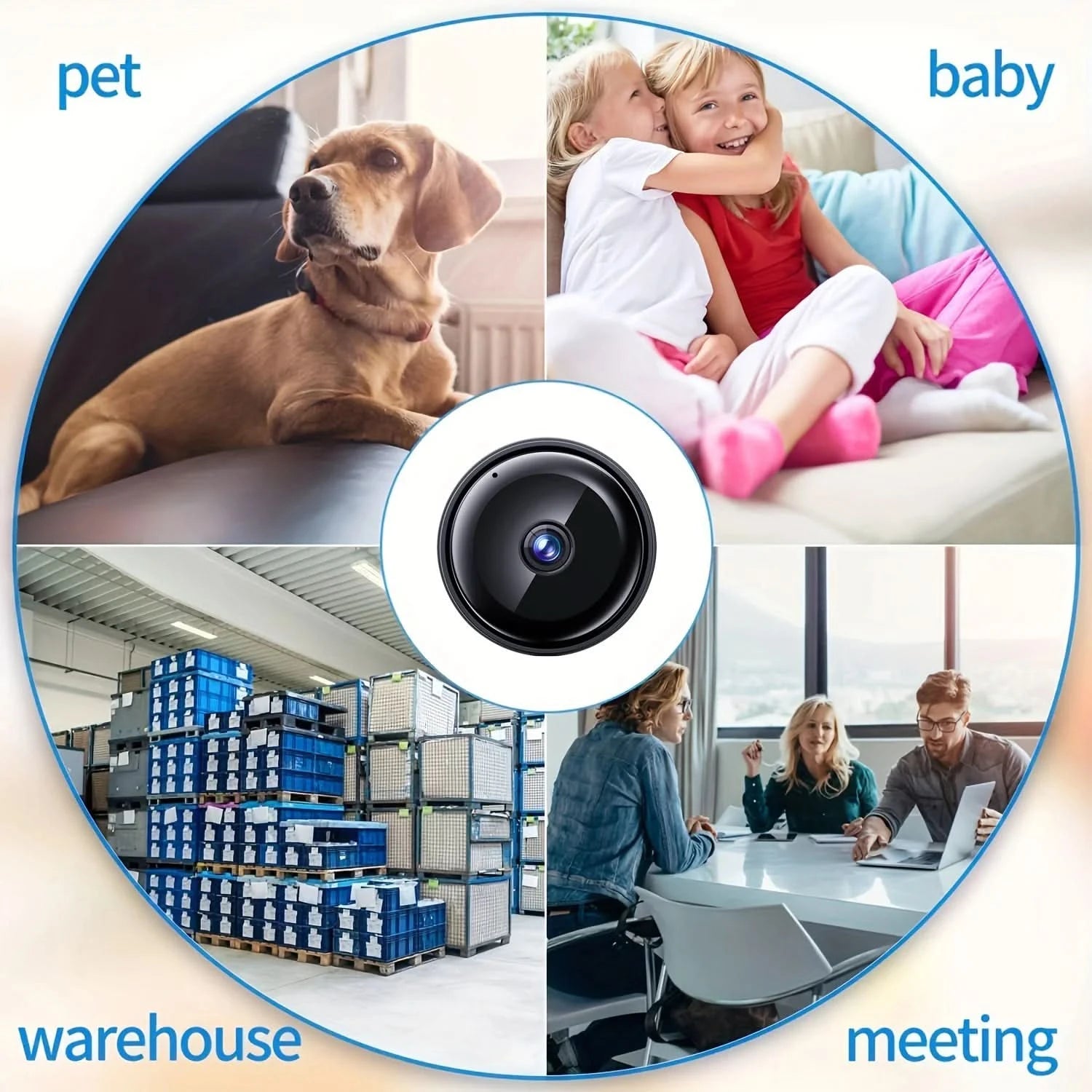 2K/3MP Mini wireless FHD camera - night vision, motion detection alarm, 1080P surveillance camera, remote monitoring, - M & M Global