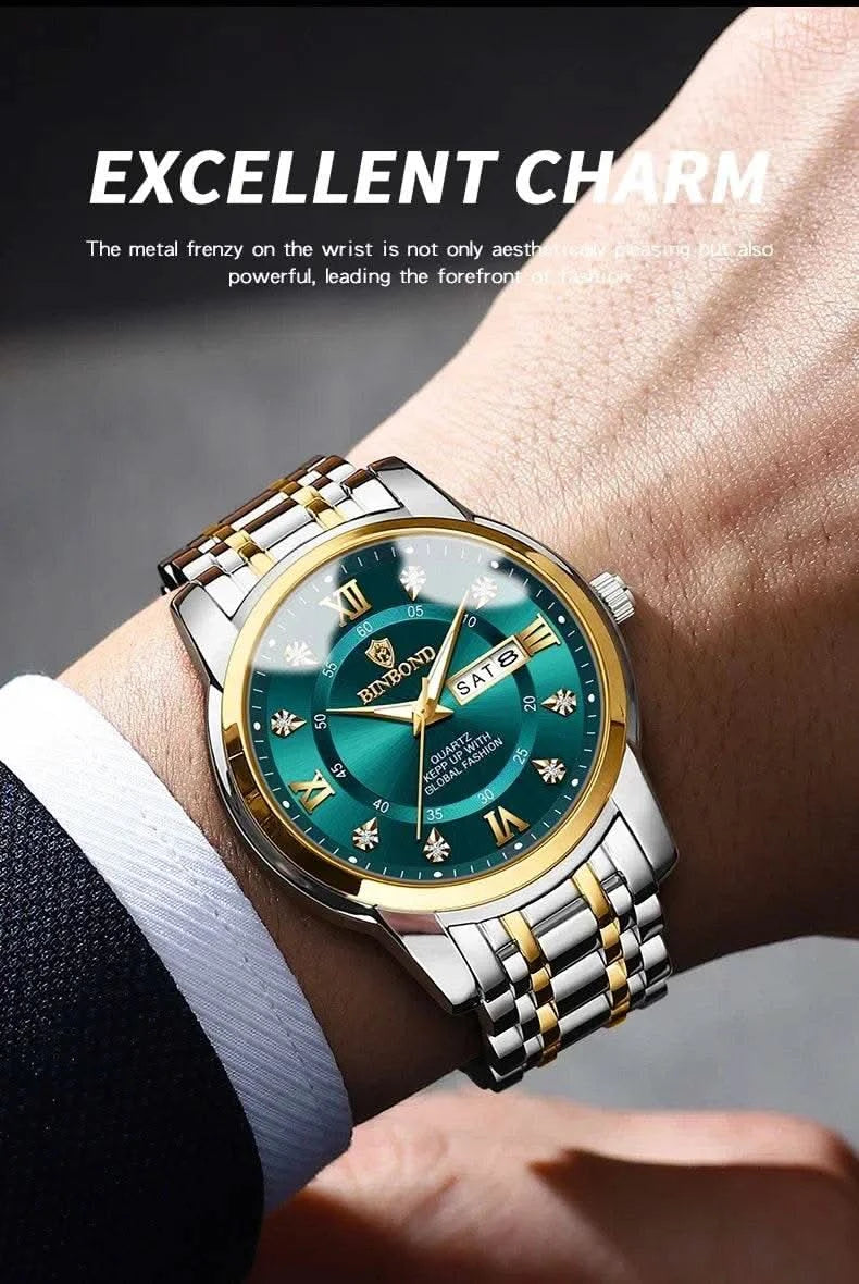 Casual Business Movement Fashion Quartz Wristwatches Gold Diamond Clock Men Luxury Watch Automatic Watches Mens Gifts Relojes - M & M Global