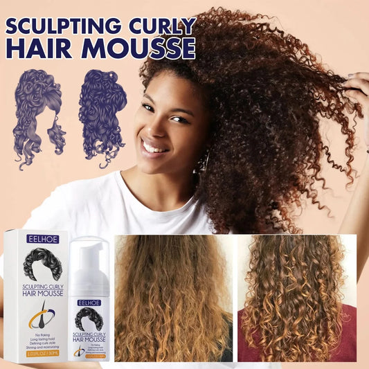 Styling Elastin Anti-Frizz Curly Hair Cream Long-Lasting Natural Definition & Bounce Moisturizing Shaping Perm Care Styling Full - M & M Global