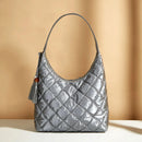 Vintage large capacity plaid shoulder women's bag 2024 autumn/winter new leisure handbag commuter Tote bag - M & M Global