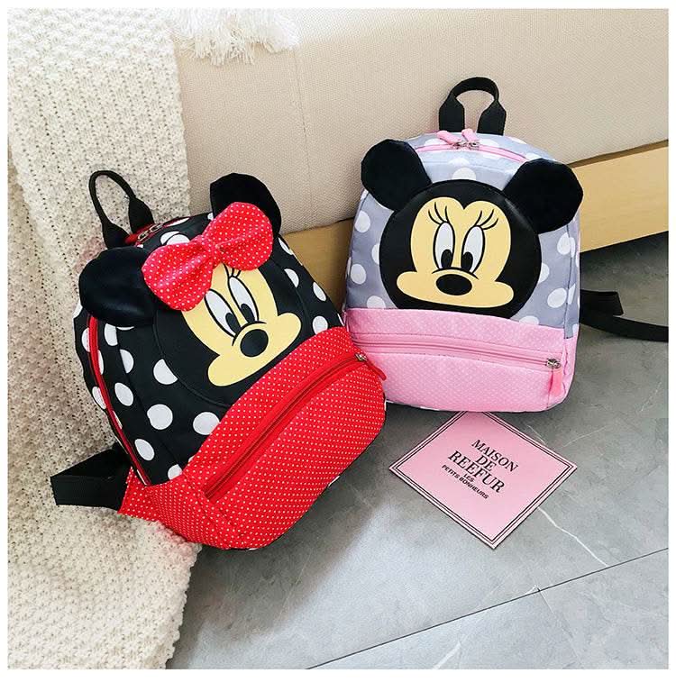 Disney Cartoon Backpack For Baby Boys Girls Minnie Mickey Mouse Children Lovely Schoolbag Kindergarten Schoolbag Kids Gift - M & M Global